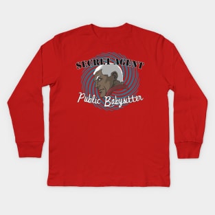 Secret Agent / Public Babysitter Kids Long Sleeve T-Shirt